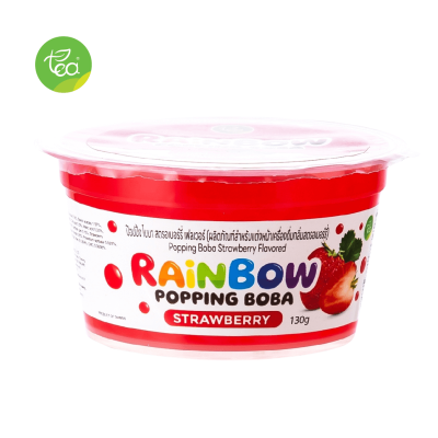Rainbow Popping Boba Strawberry Flavor 130 g.