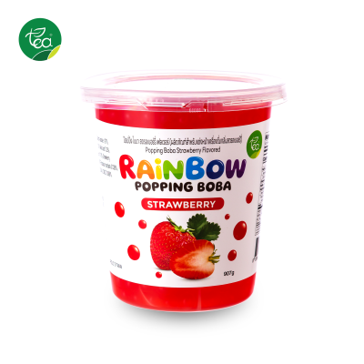 ไข่มุกป๊อป เรนโบว์ป๊อปปิ้ง รสสตรอว์เบอร์รี่ ตราทีอีเอ 907 กรัม