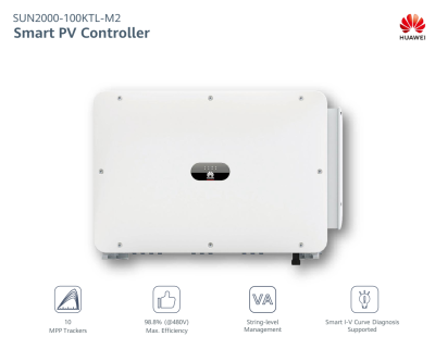 โซล่าอินเวอร์เตอร์ Huawei SUN2000-100KTL-M2 รับประกัน 5 ปี หรือ 10 ปี ผ่าน MEA และ PEA