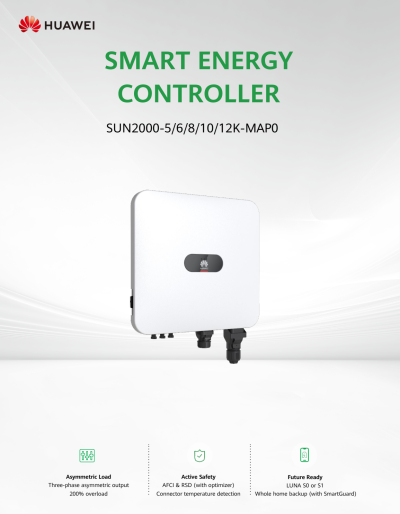 โซล่าอินเวอร์เตอร์ Huawei SUN2000-10KTL-MAP0 (Auto Balancing Phase) รับประกัน 10 ปี ผ่าน MEA และ PEA