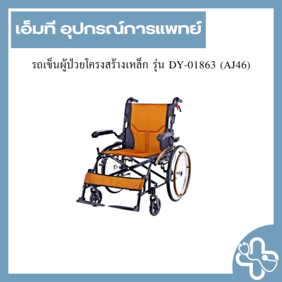 รถเข็นผู้ป่วยโครงสร้างเหล็ก รุ่น DY-01863 (AJ46)