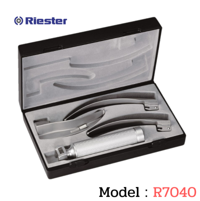 เครื่องมือส่องหลอดลม Laryngoscope รุ่น R7040 Macintosh, blade โค้ง 2,3,4 C Handle: Riester, Germany