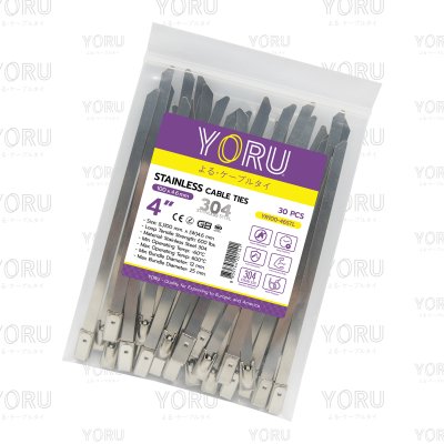 เคเบิ้ลไทร์ สแตนเลส 304 ความยาว 4 นิ้ว x กว้าง 4.6 มิลลิเมตร แบบมาตรฐาน (แพ็คปลีก 30 เส้น/แพ็ค)