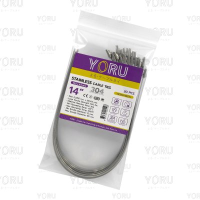เคเบิ้ลไทร์ สแตนเลส 304 ความยาว 14 นิ้ว x กว้าง 4.6 มิลลิเมตร แบบมาตรฐาน (แพ็คปลีก 30 เส้น/แพ็ค)
