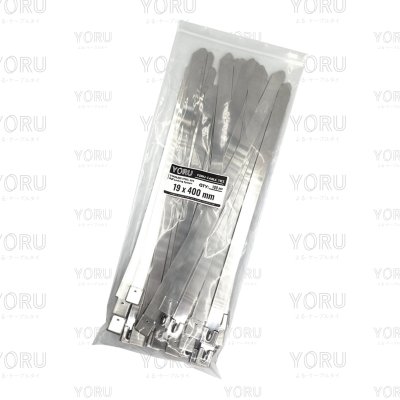 เคเบิ้ลไทร์ สแตนเลส 304 ความยาว 16 นิ้ว x กว้าง 19 มิลลิเมตร แบบมาตรฐาน (แพ็คใหญ่ 100 เส้น/แพ็ค)