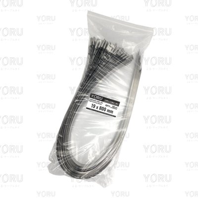 เคเบิ้ลไทร์ สแตนเลส 304 ความยาว 32 นิ้ว x กว้าง 19 มิลลิเมตร แบบมาตรฐาน (แพ็คใหญ่ 100 เส้น/แพ็ค)