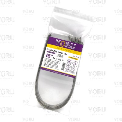 เคเบิ้ลไทร์ สแตนเลส 304 ความยาว 16 นิ้ว x กว้าง 4.6 มิลลิเมตร แบบมาตรฐาน (แพ็คปลีก 30 เส้น/แพ็ค)