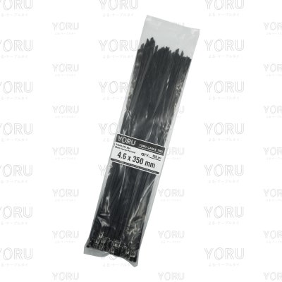 เคเบิ้ลไทร์ สแตนเลส 304 พ่นสีดำ ความยาว 14 นิ้ว x กว้าง 4.6 มิลลิเมตร (แพ็คใหญ่ 100 เส้น/แพ็ค)