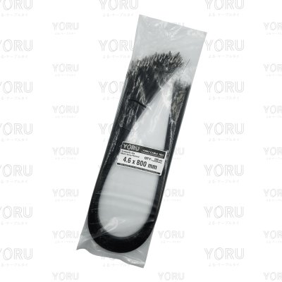 เคเบิ้ลไทร์ สแตนเลส 304 พ่นสีดำ ความยาว 32 นิ้ว x กว้าง 4.6 มิลลิเมตร (แพ็คใหญ่ 100 เส้น/แพ็ค)