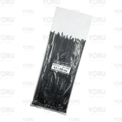 เคเบิ้ลไทร์ สแตนเลส 304 สีดำ เคลือบ PVC ยาว 14 นิ้ว x กว้าง 4.6 มิลลิเมตร (แพ็คใหญ่ 100 เส้น/แพ็ค)