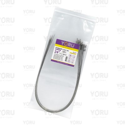 เคเบิ้ลไทร์ สแตนเลส 304 ความยาว 24 นิ้ว x กว้าง 4.6 มิลลิเมตร แบบมาตรฐาน (แพ็คปลีก 30 เส้น/แพ็ค)