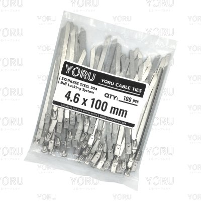 เคเบิ้ลไทร์ สแตนเลส 304 ความยาว 4 นิ้ว x กว้าง 4.6 มิลลิเมตร แบบมาตรฐาน (แพ็คใหญ่ 100 เส้น/แพ็ค)