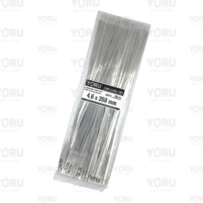 เคเบิ้ลไทร์ สแตนเลส 304 ความยาว 14 นิ้ว x กว้าง 4.6 มิลลิเมตร แบบมาตรฐาน (แพ็คใหญ่ 100 เส้น/แพ็ค)