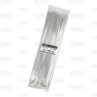 เคเบิ้ลไทร์ สแตนเลส 304 ความยาว 16 นิ้ว x กว้าง 4.6 มิลลิเมตร แบบมาตรฐาน (แพ็คใหญ่ 100 เส้น/แพ็ค)