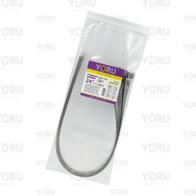 เคเบิ้ลไทร์ สแตนเลส 304 ความยาว 24 นิ้ว x กว้าง 7.9 มิลลิเมตร แบบมาตรฐาน (แพ็คปลีก 30 เส้น/แพ็ค)