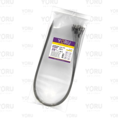 เคเบิ้ลไทร์ สแตนเลส 304 ความยาว 28 นิ้ว x กว้าง 7.9 มิลลิเมตร แบบมาตรฐาน (แพ็คปลีก 30 เส้น/แพ็ค)