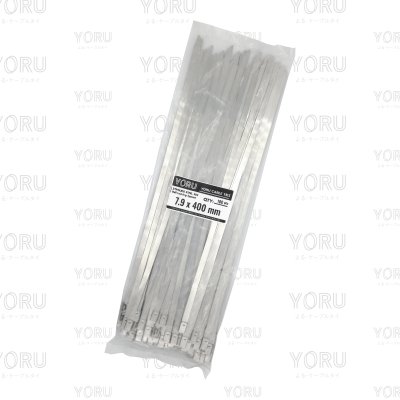 เคเบิ้ลไทร์ สแตนเลส 304 ความยาว 16 นิ้ว x กว้าง 7.9 มิลลิเมตร แบบมาตรฐาน (แพ็คใหญ่ 100 เส้น/แพ็ค)