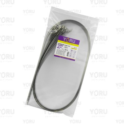 เคเบิ้ลไทร์ สแตนเลส 304 ความยาว 47 นิ้ว x กว้าง 9 มิลลิเมตร แบบมาตรฐาน (แพ็คปลีก 30 เส้น/แพ็ค)