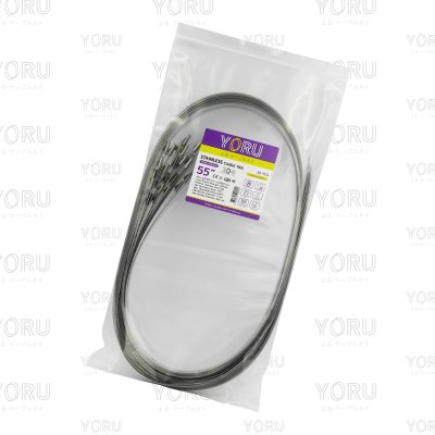 เคเบิ้ลไทร์ สแตนเลส 304 ความยาว 55 นิ้ว x กว้าง 9 มิลลิเมตร แบบมาตรฐาน (แพ็คปลีก 30 เส้น/แพ็ค)