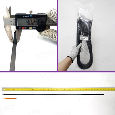 เคเบิ้ลไทร์ สแตนเลส 304 สีดำ เคลือบ PVC ยาว 40 นิ้ว x กว้าง 7.9 มิลลิเมตร (แพ็คใหญ่ 100 เส้น/แพ็ค)