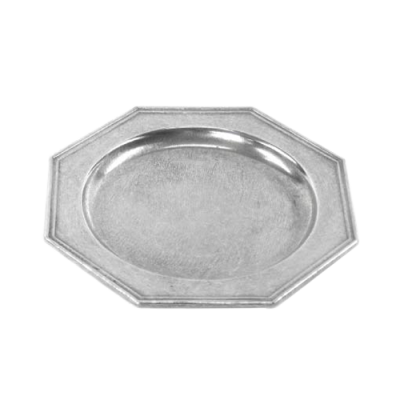 Pewter Octogon Coaster 12 cms.