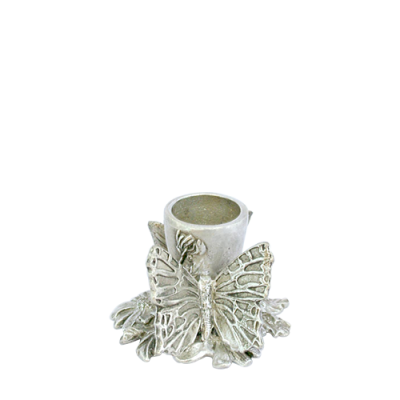 Pewter Candle Stick/ Butterfly