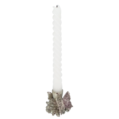 Pewter Candle Stick/ Butterfly