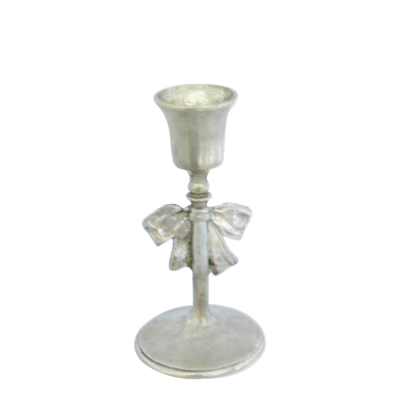 Pewter Candle Stick / bow
