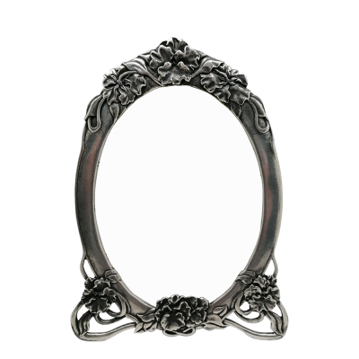 Pewter Oval Photo Frame