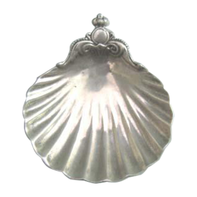 Pewter Shell Plate