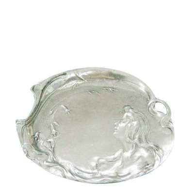 Pewter Art Tray  20 cms.