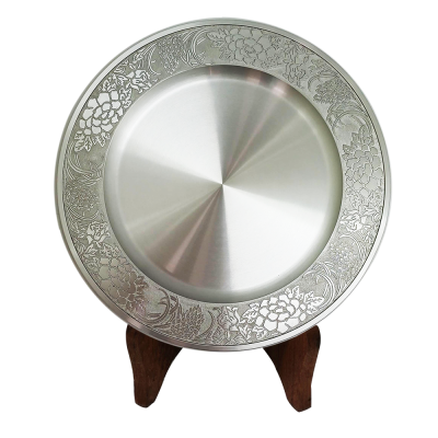 Pewter Show Plate_25 cms.