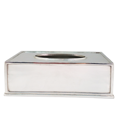 Pewter Rectangle Tissue Box Holder_Plain