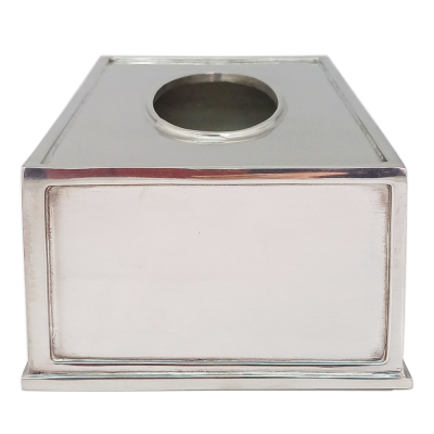 Pewter Rectangle Tissue Box Holder_Plain