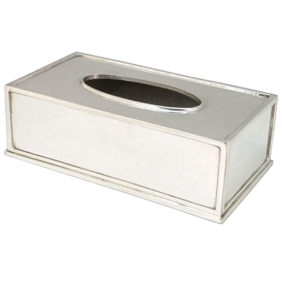 Pewter Rectangle Tissue Box Holder_Plain