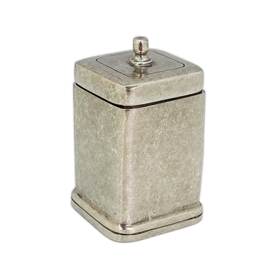 Pewter Cotton Box w/ Lid