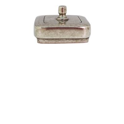 Pewter Cotton Box w/ Lid
