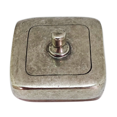 Pewter Cotton Box w/ Lid