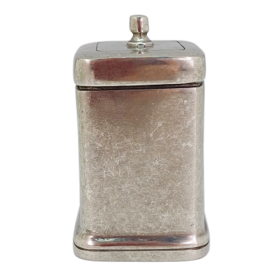 Pewter Cotton Box w/ Lid