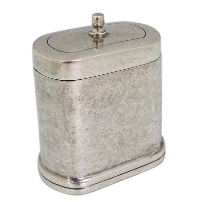 Pewter Cotton Box w/ Lid