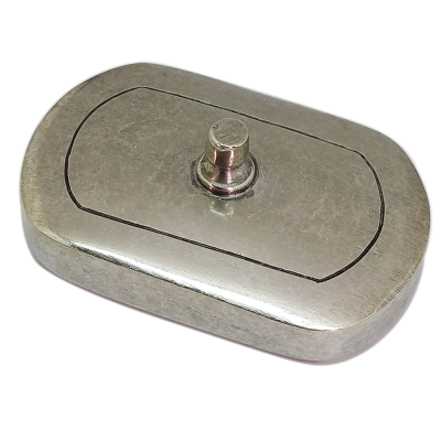 Pewter Cotton Box w/ Lid