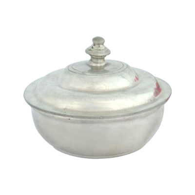Pewter Bowl 12 cms. W/ Lid
