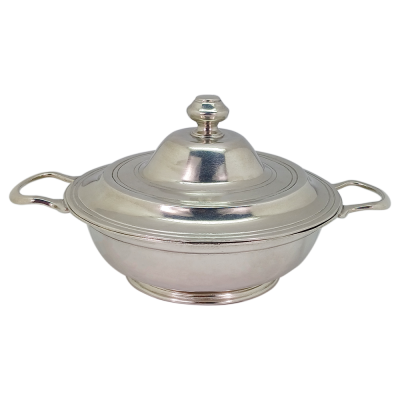 Pewter Bowl 25 cms. w/ Lid