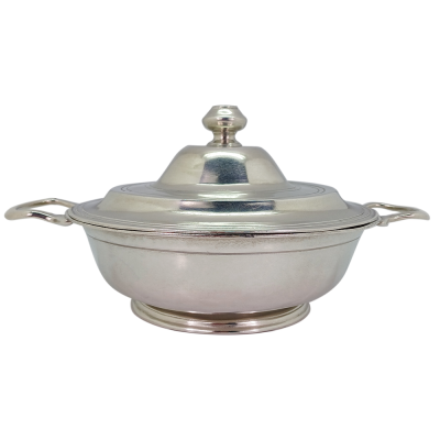 Pewter Bowl 25 cms. w/ Lid