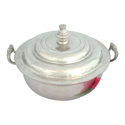 Pewter Bowl 28 cms. w/ Lid and Handle