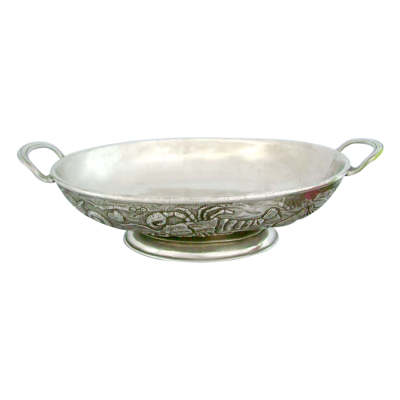 Pewter Bowl 38 cms. w/ Base and Handle