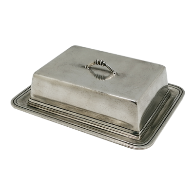 Pewter Butter Dish w/ Lid