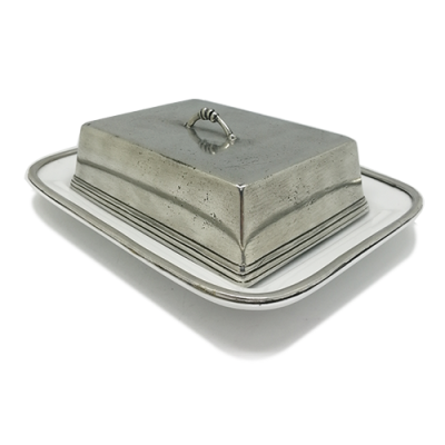 Butter Dish w/ Pewter Cover