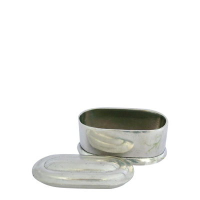 Pewter Oval Box Classic Shape Size S