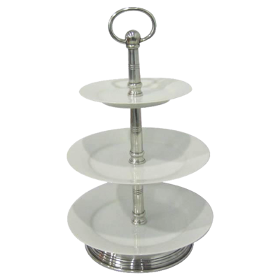 Cake Stand 3 Tier Pewter Décor